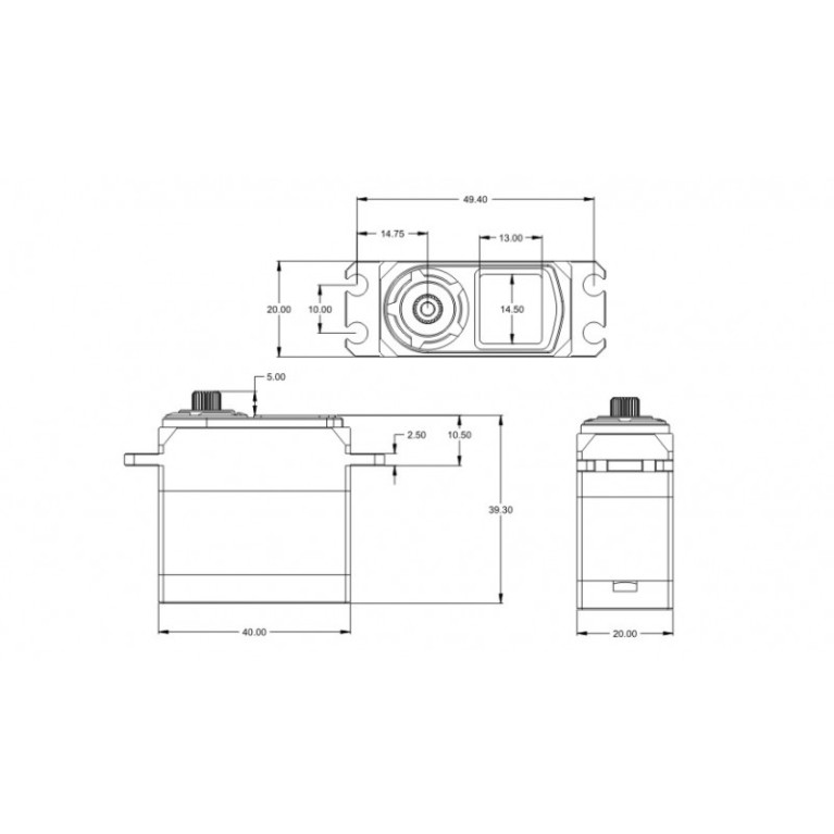 Servo HV Brushless 22Kg-8,4V-0.06S - SRT BH9022