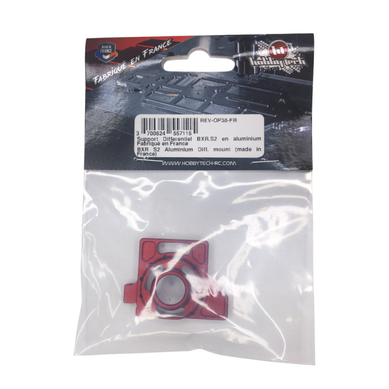 Support différentiel BXR.S2 aluminium Rouge - HOBBYTECH REV-OP38-FR