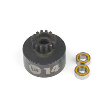 Cloche d'embrayage 14T + 2 roulements HI-Speed - HOBBYTECH HTR-1928014