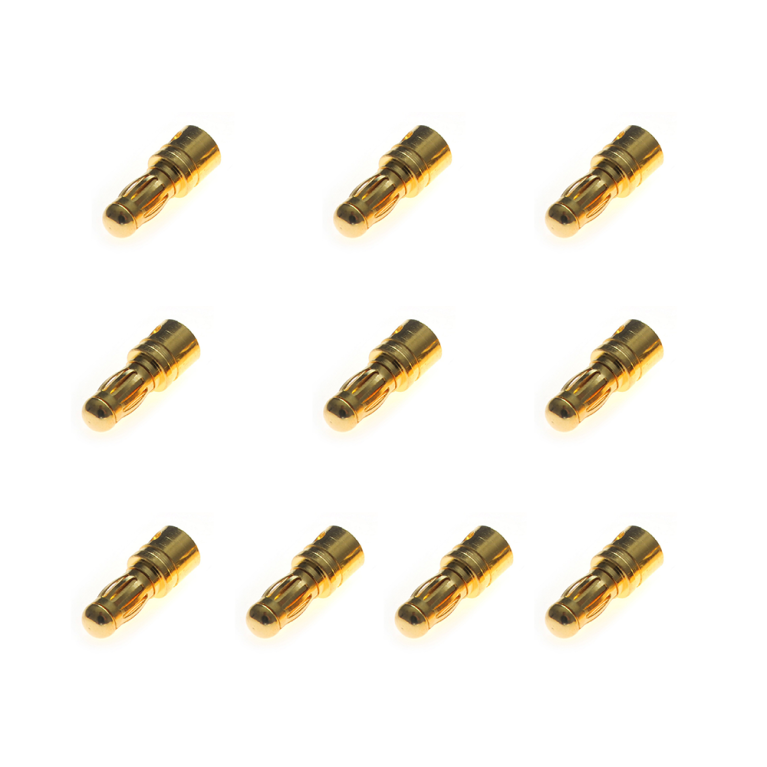 10 Prises PK 3.5 mm plaqué or - Mâle - BEEZ2B BEEC2016M