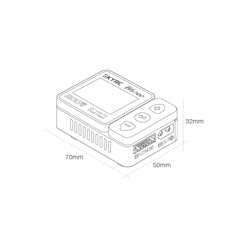 Chargeur B6 Neo 200W Gris - SKYRC SK-100198-02