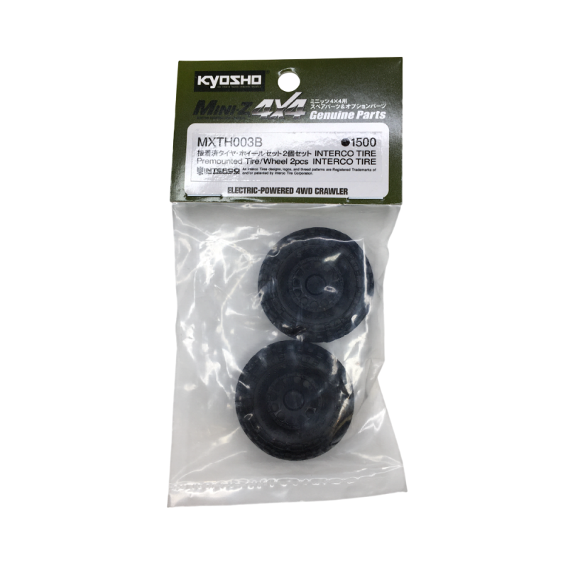 Pneus Interco pré-collés pour Mini-Z 4X4 MX01 - KYOSHO MXTH003B