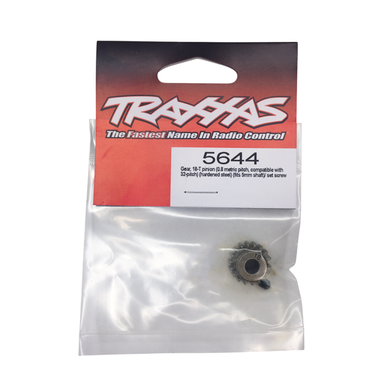 Pignon Moteur 18 dents, 0.8, Ø5 mm, dp32  - TRAXXAS 5644