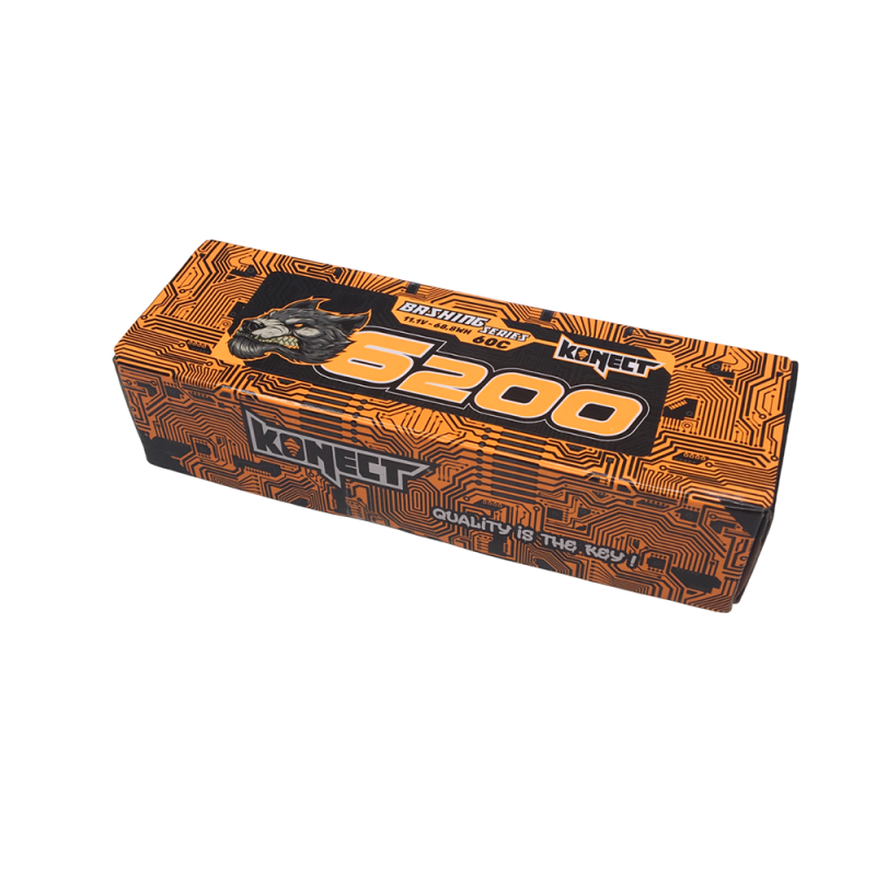 Accu Lipo 6200mAh 11.1V 60C BASH (XT60) - KONECT KN-LP3S6200BASH-XT