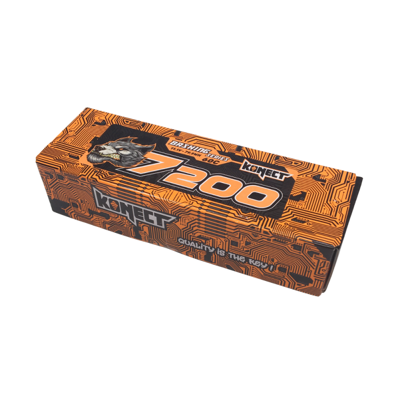 Accu LiPo 7200mAh 11.1V 60C BASH (XT60) - KONECT KN-LP3S7200BASH-XT