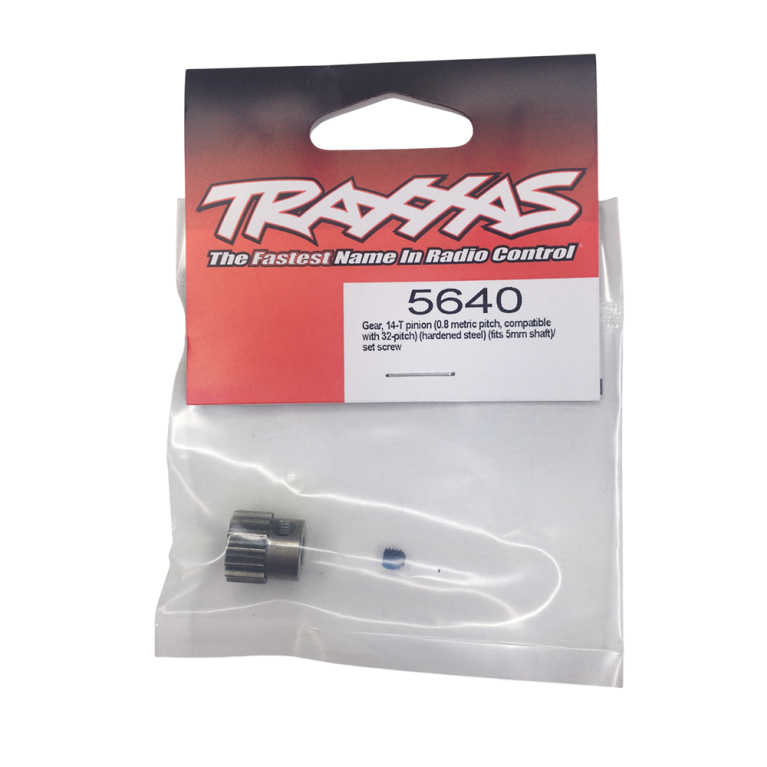 Pignon Moteur 14 dents, 0.8, Ø5 mm, dp32  - TRAXXAS 5640