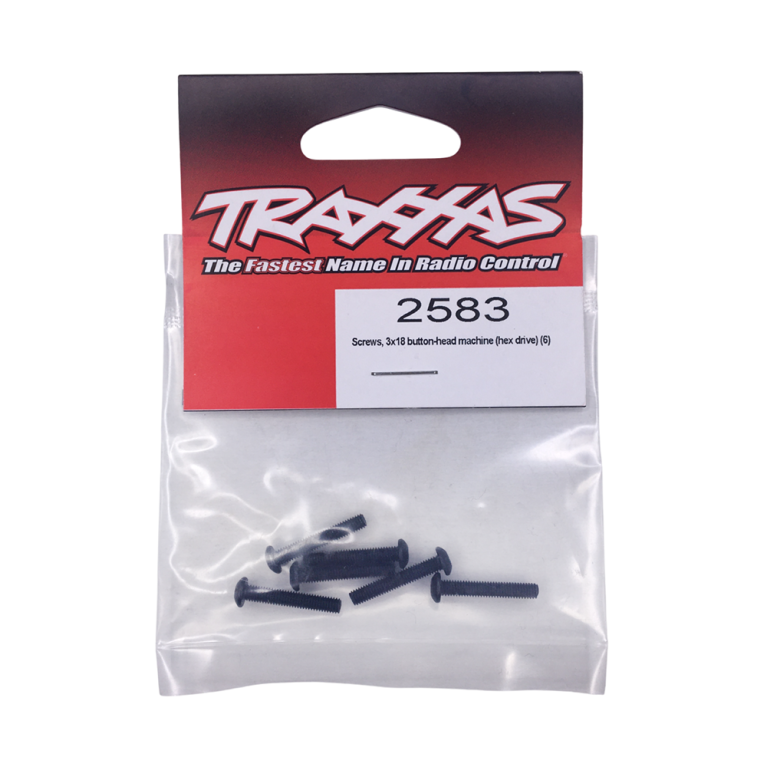 6 Vis tête bombée 3x18 mm - TRAXXAS 2583