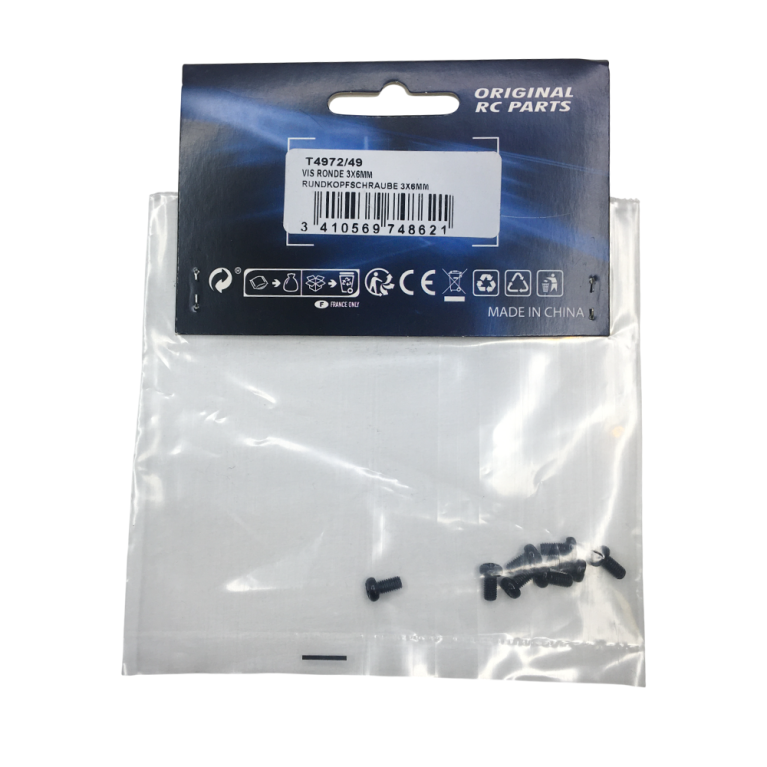 8 Vis tête ronde 3x6 mm cruciforme - T2M T4972/49