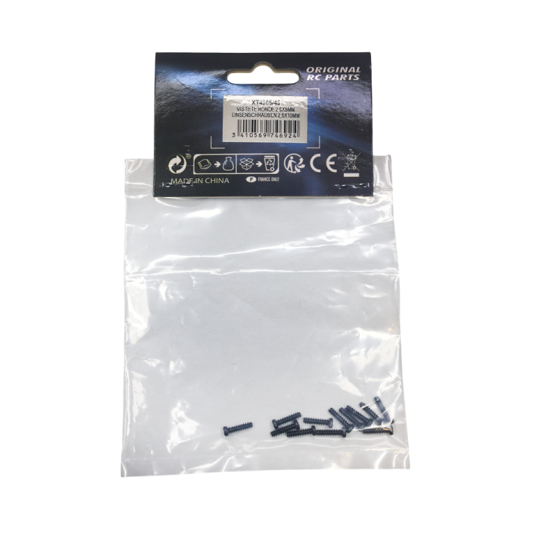 12 Vis tête ronde 2.6x10 mm cruciforme - T2M XT4965/45