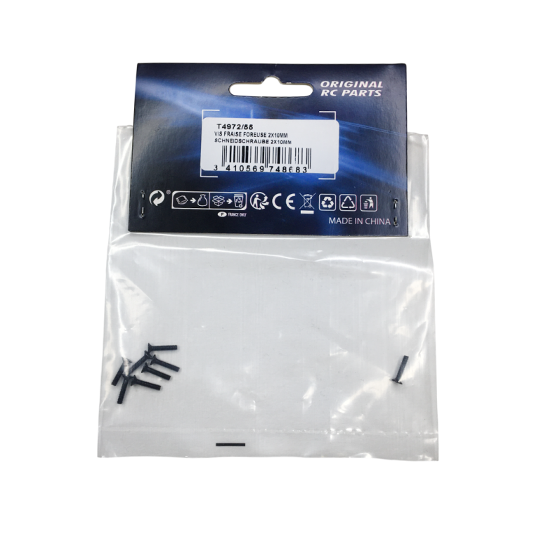 8 Vis tête fraisée 2x10 mm cruciforme - T2M T4972/55