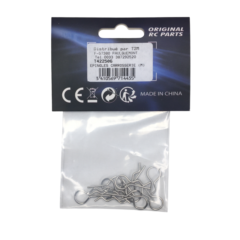 10 Clips de carrosserie M - Chrome - T2M T422506