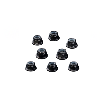 8 Écrous frein nylstop M4 - Noir - T2M T4978/14