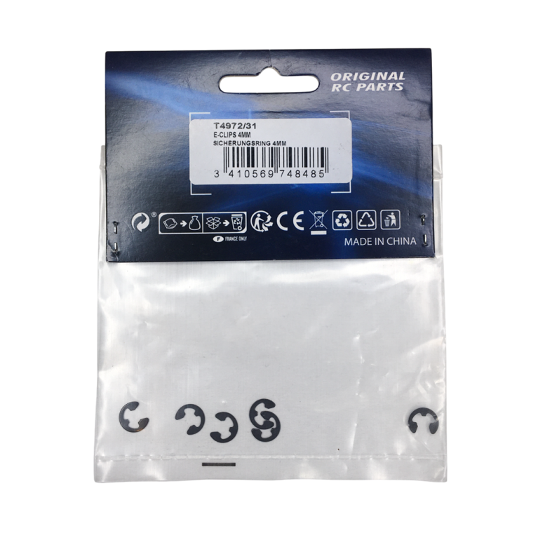 6 Circlips 4mm - Noir - T2M T4972/31