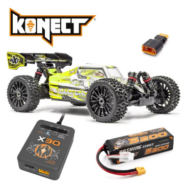 Pack Spirit NXT Evo RR Jaune, LiPo + Chargeur - HOBBYTECH 1.NXT.RR-RTR-YE.PK