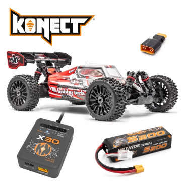Pack Spirit NXT Evo RR Rouge, LiPo + Chargeur - HOBBYTECH 1.NXT.RR-RTR-RD.PK