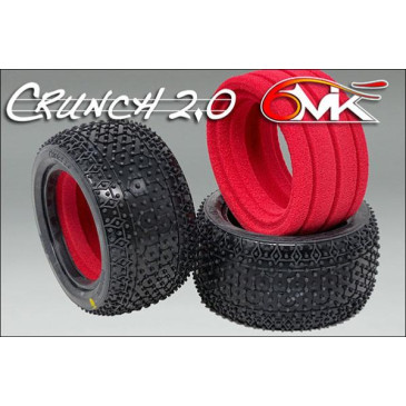 2 Pneus Crunch 2.0 arrière + inserts - Orange - 6MIK TI105O