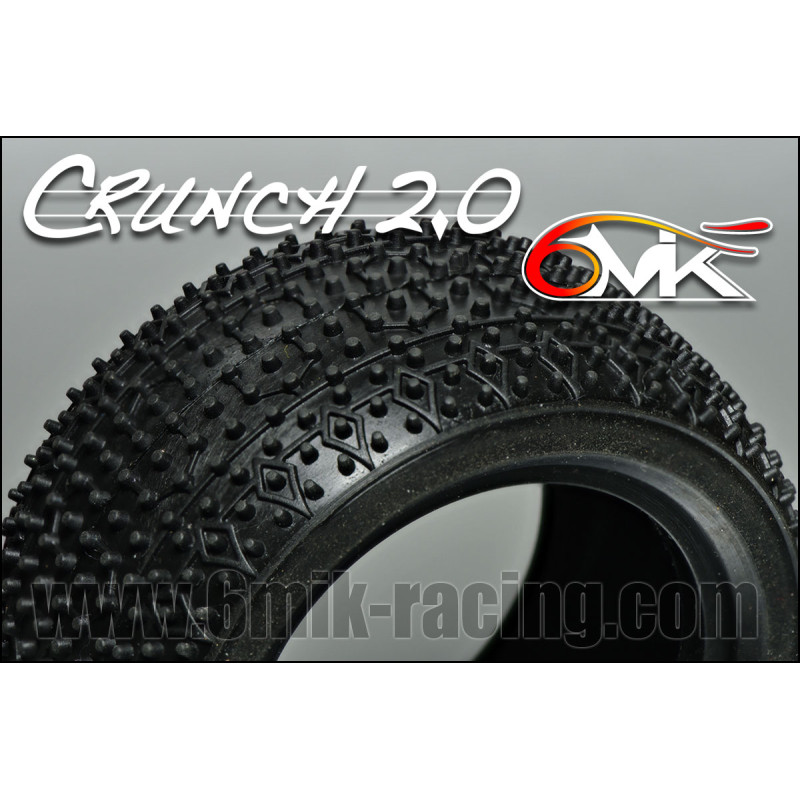 2 Pneus Crunch 2.0 arrière + inserts - Orange - 6MIK TI105O