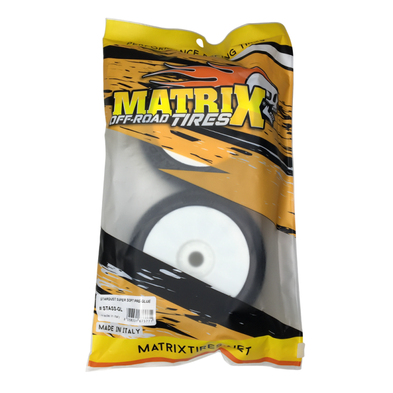 2 Roues "Stardust" montées collés - Super-soft - MATRIX STASS-GL