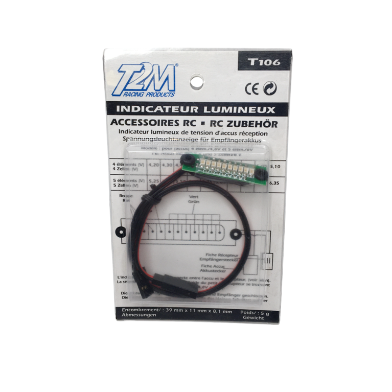 Indicateur lumineux de tension d'accus réception - T2M T106