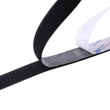 Velcro autocollant noir - 25x150mm - T-WORKS TA-076