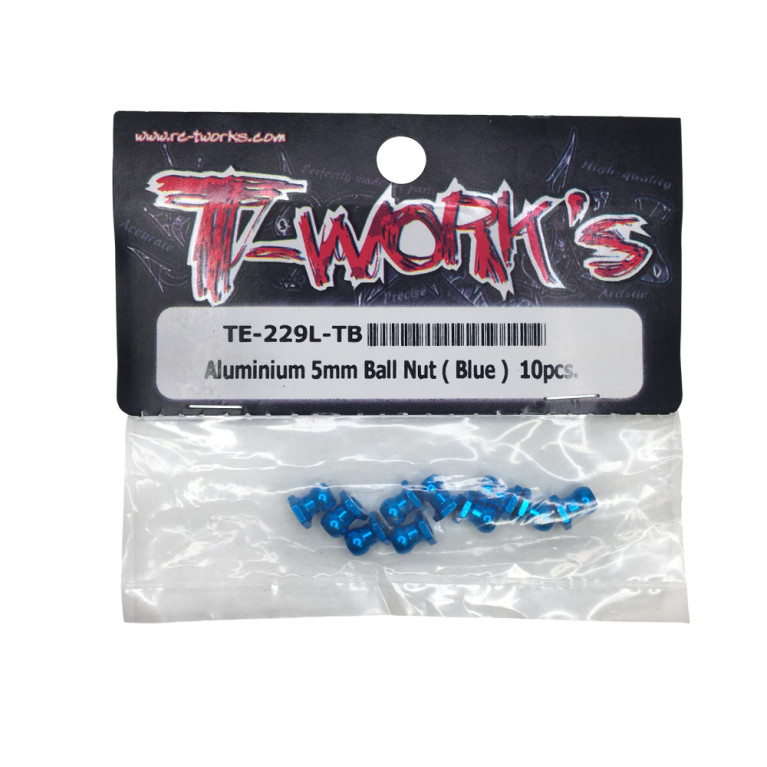 Rotule écrou en aluminium de 5mm - Bleu - T-WORKS TE-229L-TB