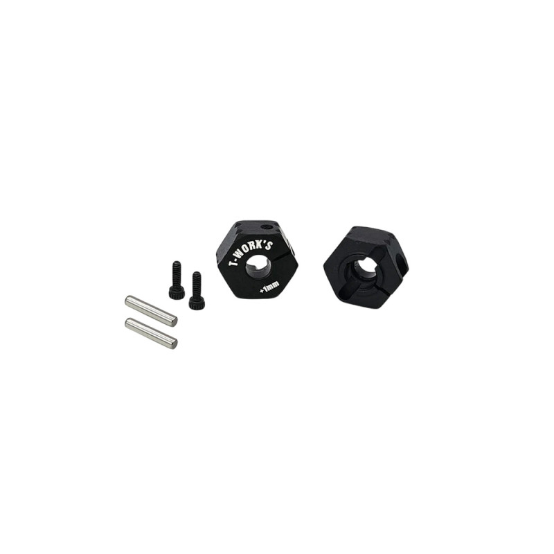 2 Hexagones de roues en 12 mm +1 mm - T-WORKS TE-TC01-M+1