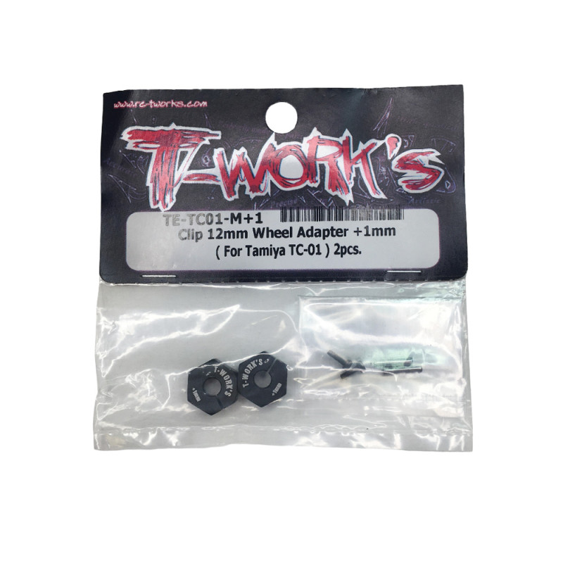 2 Hexagones de roues en 12 mm +1 mm - T-WORKS TE-TC01-M+1