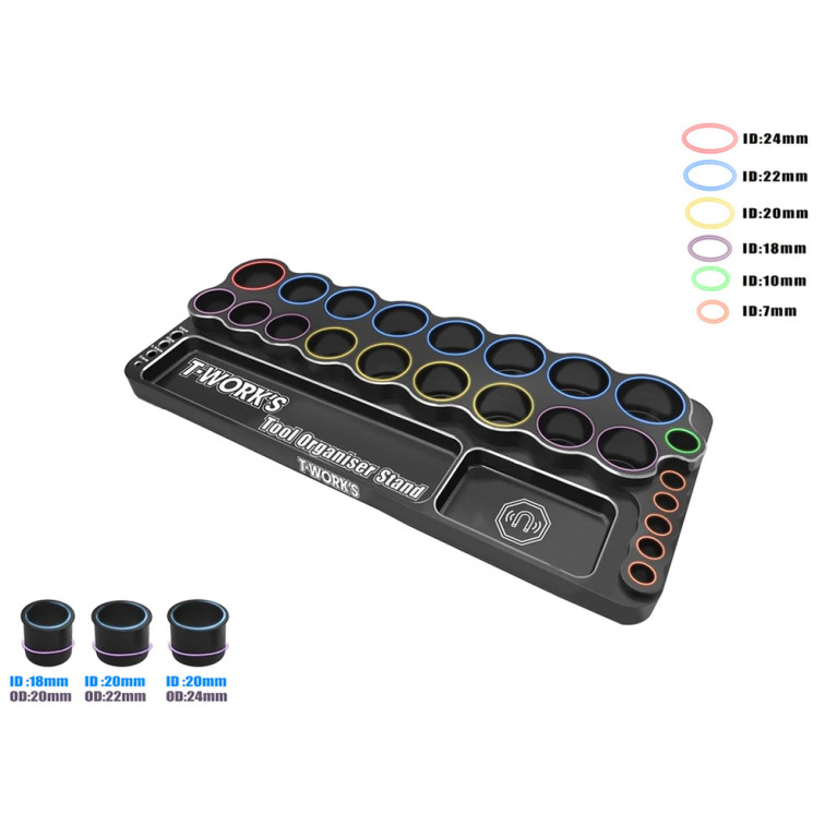Support d'outils en aluminium aimanté - T-WORKS TT-120-A