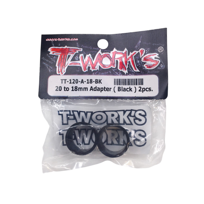 Bague de réduction pour support d'outils - Ø20 à 18mm - T-WORKS TT-120-A-18-BK