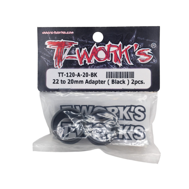 Bague de réduction pour support d'outils - Ø22 à 20mm - T-WORKS TT-120-A-20-BK