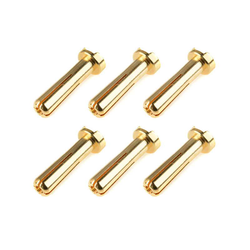 6 Prises male 4.0mm 90° - Or - CORALLY C-50151