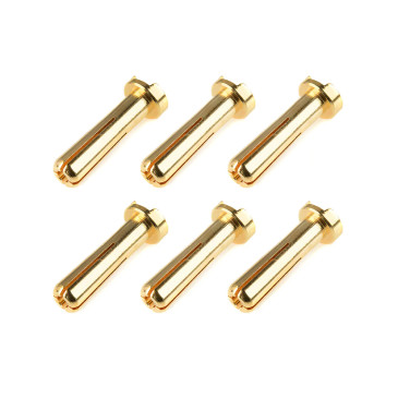 6 Prises male 4.0mm 90° - Or - CORALLY C-50151