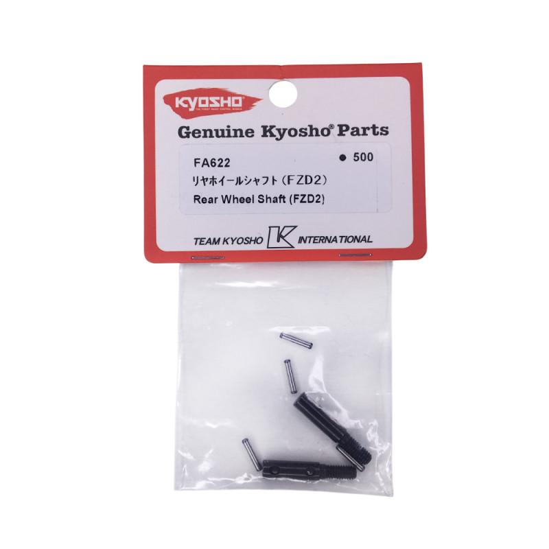 Axe de roue arrière + goupilles - Fazer D2 - KYOSHO FA622