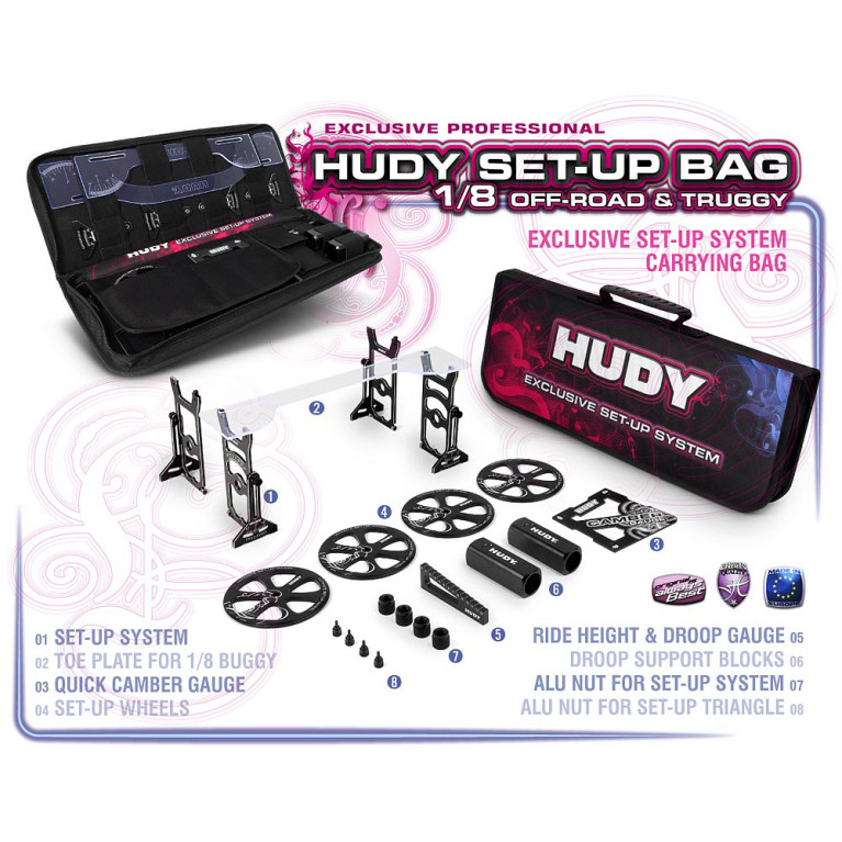 Banc de réglage 1/8 TT + Sacoche - HUDY 108856