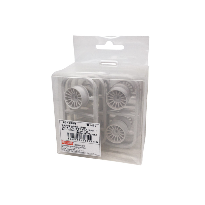 14 Jantes Multi Offset pour Mini-Z - Blanc - KYOSHO MDH100W