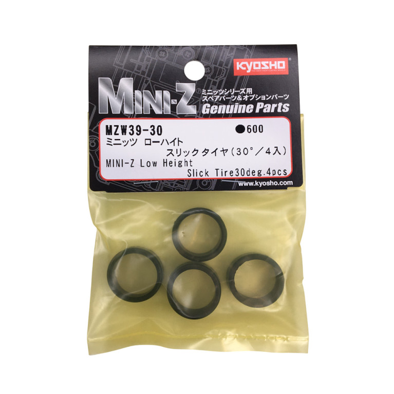 Pneus slick taille basse 30° - Mini-Z - KYOSHO MZW39-30