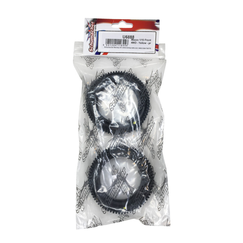 2 Pneus Mezzo avant - Jaune - SCHUMACHER U6888