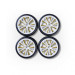 4 Roues M-Design - Blanc/Or - CARSON 500900184