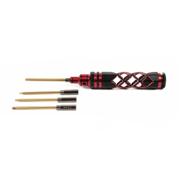 Tournevis avec embouts 5 en 1 - Rouge - T2M T422643R