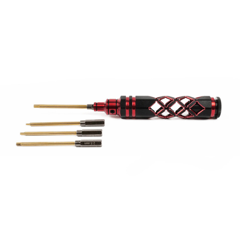 Tournevis avec embouts 5 en 1 - Rouge - T2M T422643R