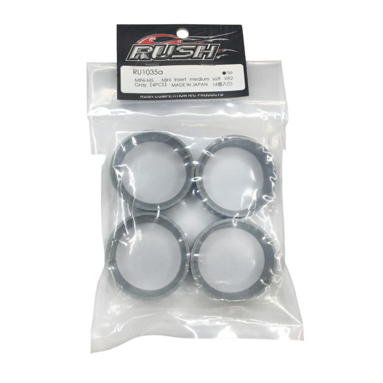 4 Mini Inserts Moyen/Souple VR2 - Gris - RUSH RU1035