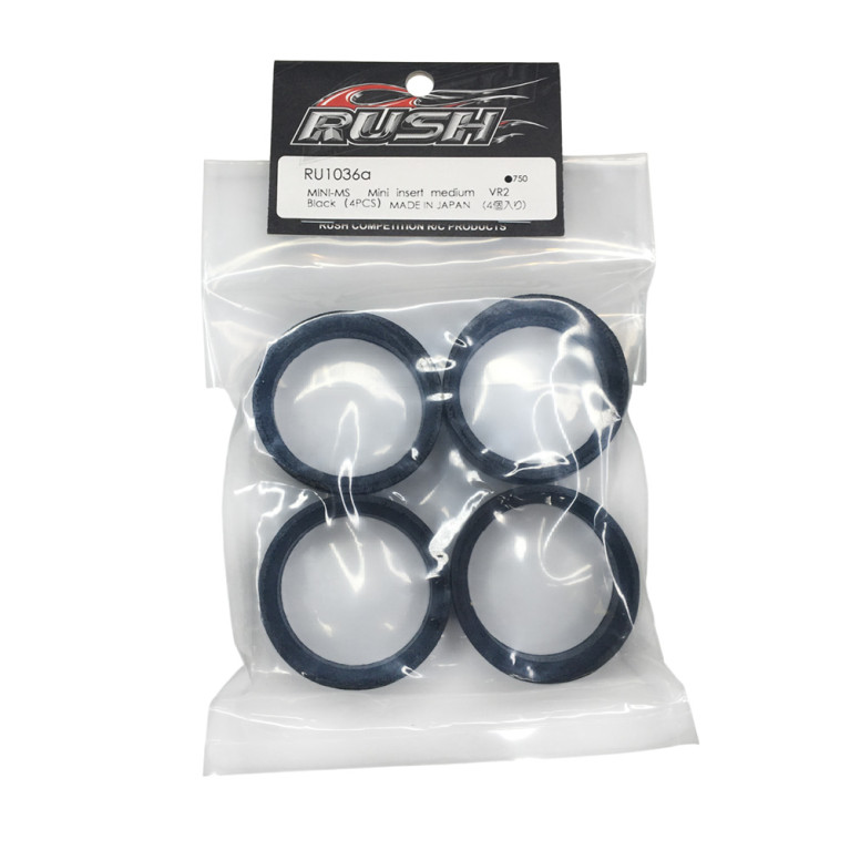 4 Mini Inserts Moyen VR2 - Noir - RUSH RU1036