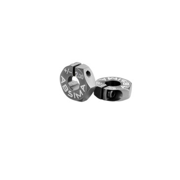 Hexagones de roue +2.00mm  - Aluminium - ABSIMA 2560017