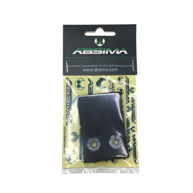 Hexagones de roue +2.00mm  - Aluminium - ABSIMA 2560017