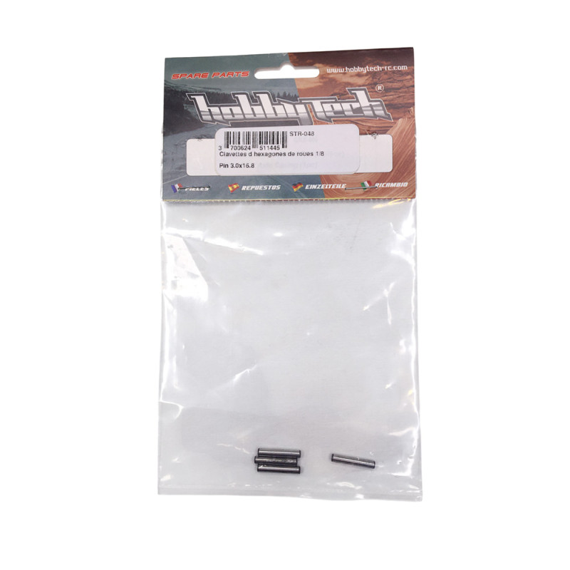 Goupilles hexagones de roue 1/8 - HOBBYTECH STR-048