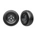 2 Roues avant Funco - Noires Chromées - TRAXXAS 10972-BLKC