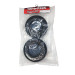 2 Roues avant Funco - Noires Chromées - TRAXXAS 10972-BLKC