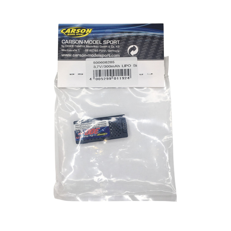 LiPo Single Blade 320 - 3.7V 300mAh - CARSON 500608265
