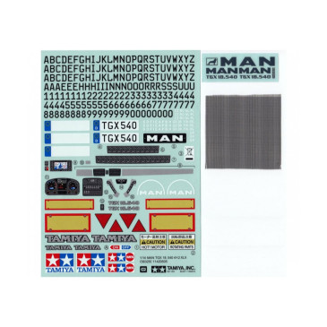 Pochette de stickers, décalcomanies - TAMIYA 19495693 - 1/24