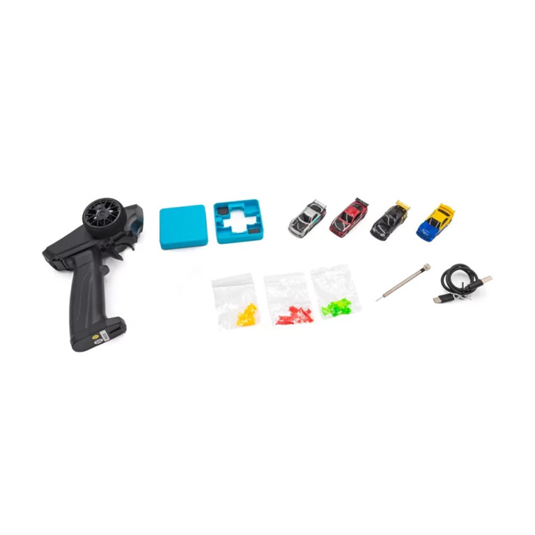 Coffret 4 voitures + 1 récepteur 1/76 - Édition Limité - TURBO RACING C71C74-LE